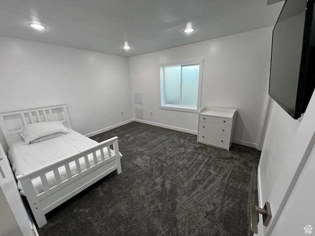 873 S Sunflower Ln W, Mapleton, UT 84664 - bedroom featuring dark colored carpet, recessed lighting, and baseboards