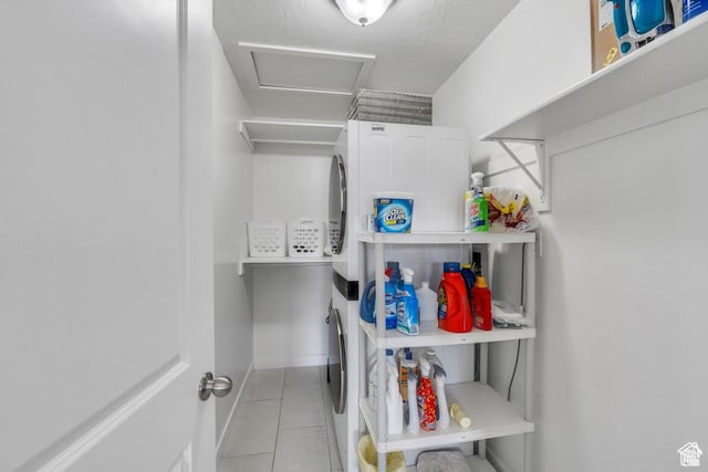 873 S Sunflower Ln W, Mapleton, UT 84664 - laundry area featuring tile patterned floors and attic access