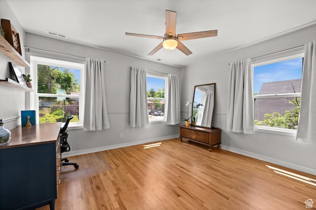 1130 S 1300 E, Salt Lake City, UT 84105 - office space with light wood finished floors, healthy amount of natural light, and ceiling fan