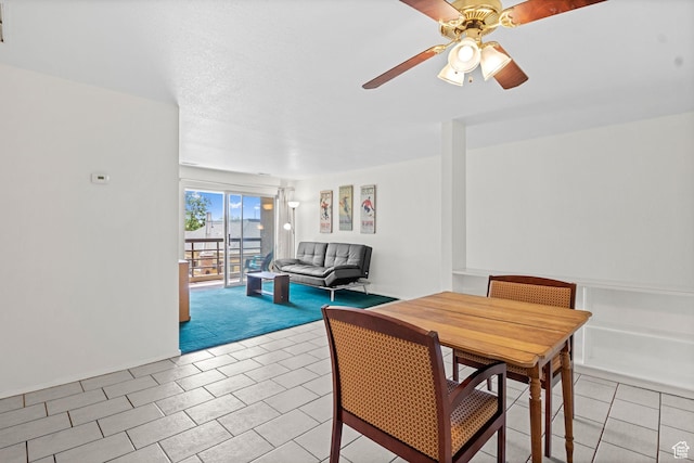 207 S 600 E Unit 3C, Salt Lake City, UT 84102 - dining room with ceiling fan and tile patterned flooring