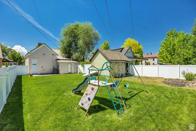 119 E 400 S, Provo, UT 84606 - view of yard featuring a playground and cooling unit
