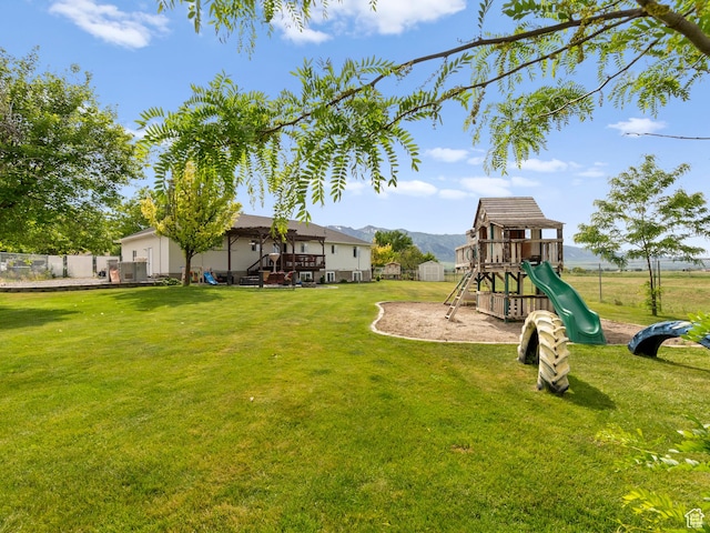 1046 W 370 N, Hyrum, UT 84319 - view of yard featuring a playground