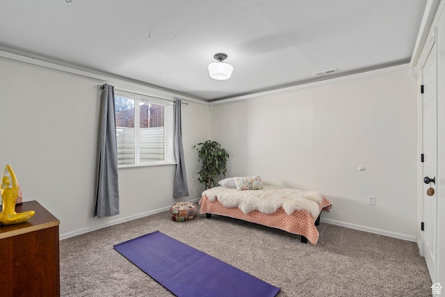 116 S Canyon View Dr, Elk Ridge, UT 84651 - bedroom with carpet floors, baseboards, and crown molding