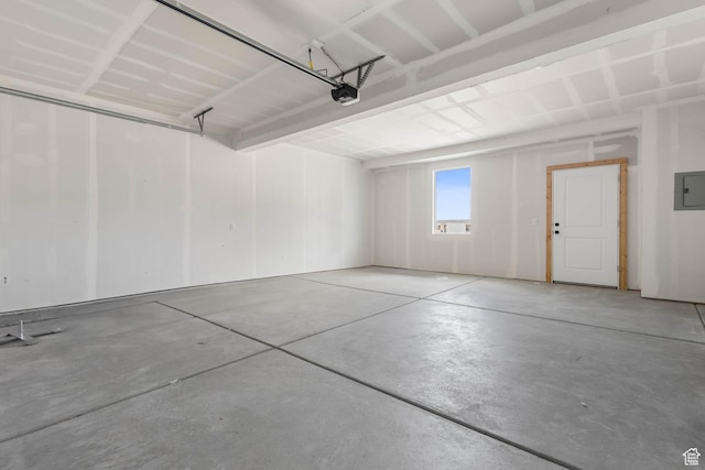606 W Caroles Way, Tooele, UT 84074 - garage with a garage door opener and electric panel