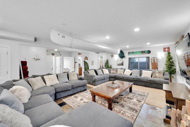 14789 S Briar Park Rd W, Herriman, UT 84096 - living area featuring recessed lighting