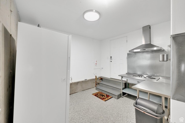 14789 S Briar Park Rd W, Herriman, UT 84096 - kitchen with wall chimney exhaust hood, light countertops, and electric cooktop