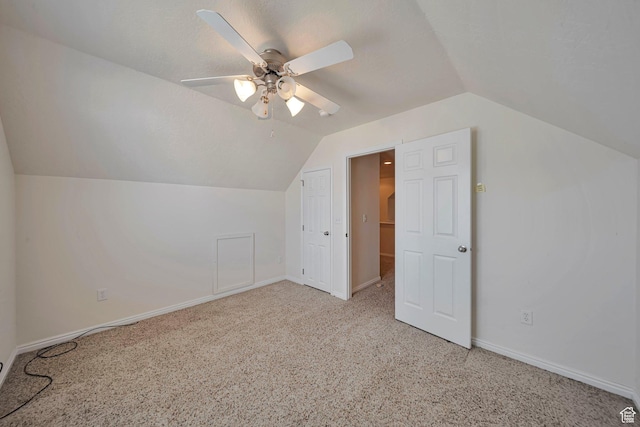 1588 N Dawson W, Tooele, UT 84074 - bonus room with light carpet, lofted ceiling, a ceiling fan, and baseboards