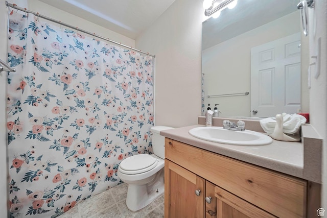 1588 N Dawson W, Tooele, UT 84074 - bathroom featuring vanity, toilet, and curtained shower