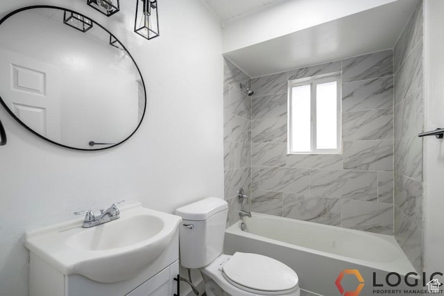 2743 Liberty Ave, Ogden, UT 84403 - bathroom with vanity, toilet, and shower / tub combination