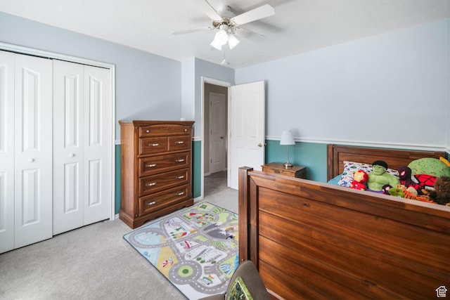 10128 S 2460 E, Sandy, UT 84092 - carpeted bedroom with a closet and a ceiling fan