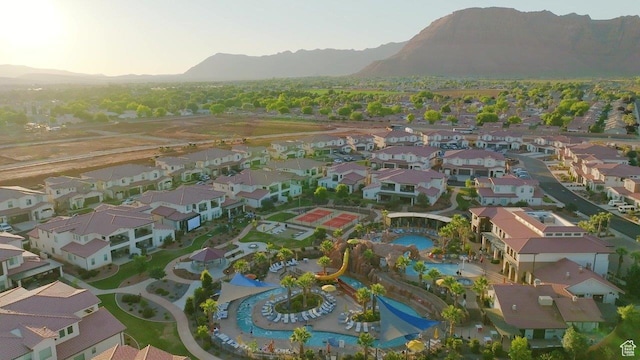 3780 Arcadia Dr Unit 53, Santa Clara, UT 84765 - aerial view of property and surrounding area featuring a mountain backdrop and nearby suburban area