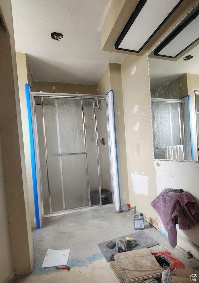 5649 S Bree St W, Taylorsville, UT 84129 - full bath featuring a stall shower and concrete flooring