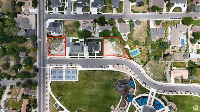 451 E 3900 N, Provo, UT 84604 - aerial perspective of suburban area with property boundaries highlighted