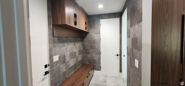 101 Crestview Cir, Park City, UT 84098 - mudroom featuring tile walls