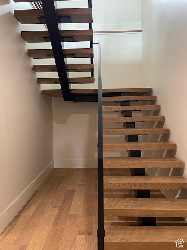 101 Crestview Cir, Park City, UT 84098 - staircase with wood finished floors and baseboards