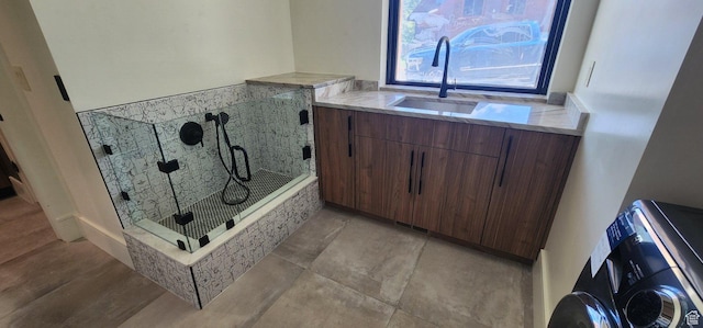 101 Crestview Cir, Park City, UT 84098 - bathroom featuring a sink, a bathtub, and a shower