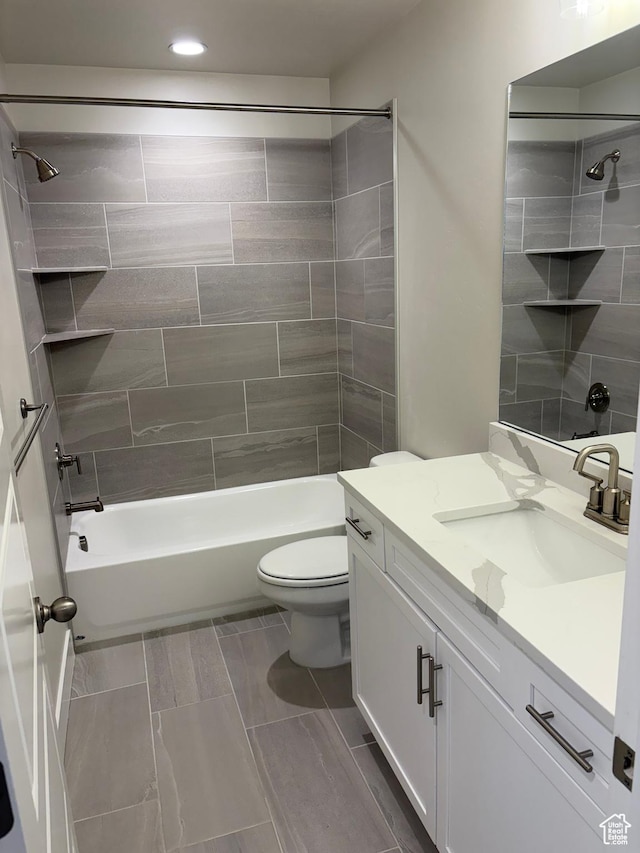 964 W Shadow Brook Ln, Lehi, UT 84043 - full bath with vanity, shower / washtub combination, toilet, and recessed lighting