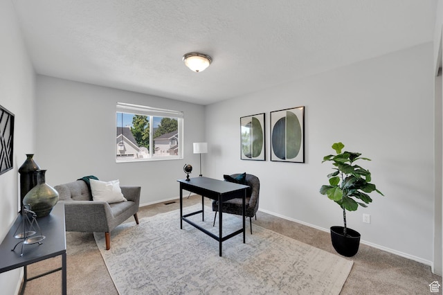 524 E 1200 S, Kaysville, UT 84037 - carpeted home office featuring baseboards and a textured ceiling