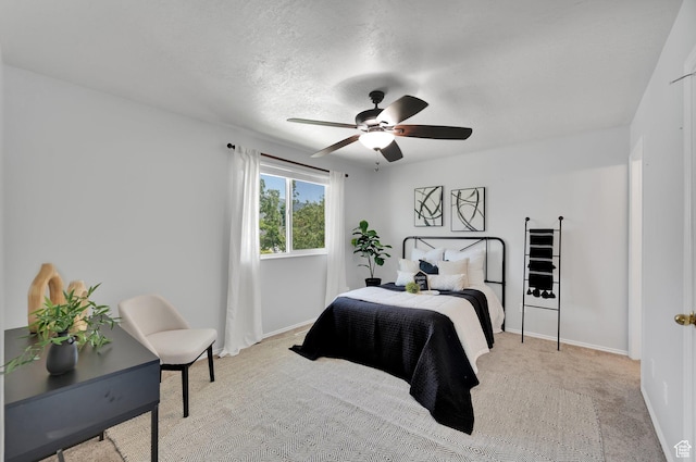 524 E 1200 S, Kaysville, UT 84037 - bedroom with baseboards, light colored carpet, and ceiling fan