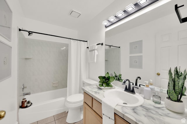 524 E 1200 S, Kaysville, UT 84037 - full bath with vanity, tile patterned floors, shower / bath combo, and toilet