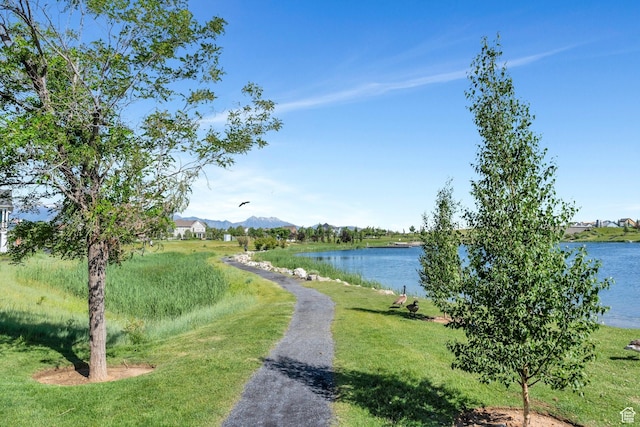 10764 S Felicity Ct, South Jordan, UT 84009 - view of home's community with a water and mountain view and a yard