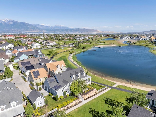 10764 S Felicity Ct, South Jordan, UT 84009 - aerial view of residential area with a water and mountain view