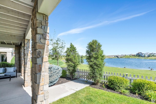10764 S Felicity Ct, South Jordan, UT 84009 - view of patio / terrace with a water view