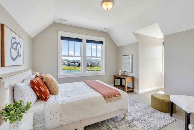 10764 S Felicity Ct, South Jordan, UT 84009 - carpeted bedroom with lofted ceiling and baseboards