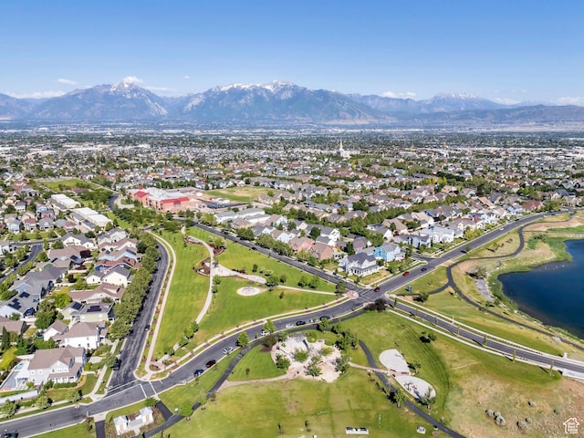 10764 S Felicity Ct, South Jordan, UT 84009 - aerial overview of property's location featuring a water and mountain view and nearby suburban area