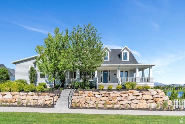 10764 S Felicity Ct, South Jordan, UT 84009 - view of front of house featuring covered porch and stairs