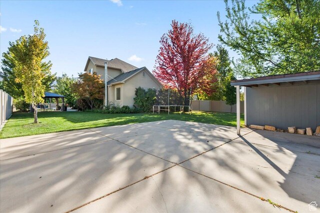 521 W Western Dr S, Kaysville, UT 84037 - view of patio / terrace featuring a trampoline and a gazebo