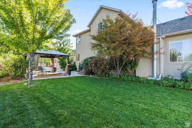 521 W Western Dr S, Kaysville, UT 84037 - view of green lawn featuring a gazebo and a patio