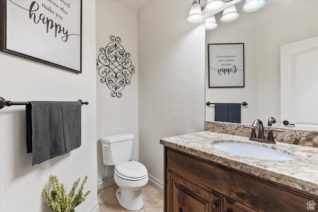 521 W Western Dr S, Kaysville, UT 84037 - bathroom with vanity, toilet, tile patterned flooring, and baseboards