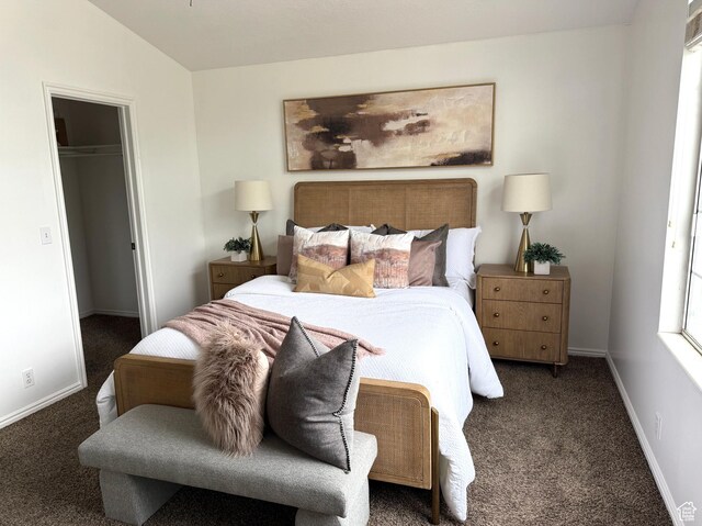 206 E Handcart Way, Sandy, UT 84070 - bedroom featuring carpet flooring, a spacious closet, baseboards, and a closet