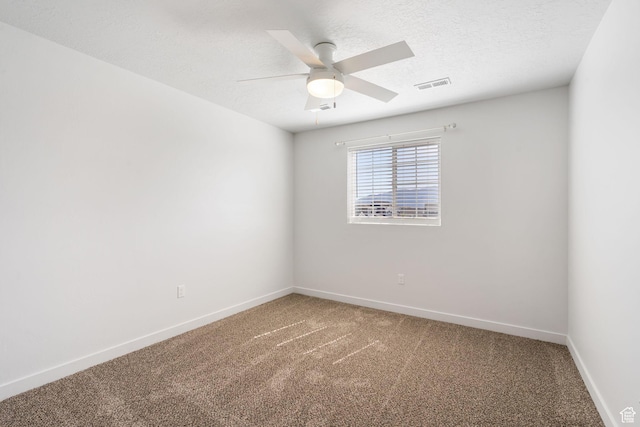 3456 S Linden Way, Syracuse, UT 84075 - empty room with light carpet, baseboards, a ceiling fan, and a textured ceiling