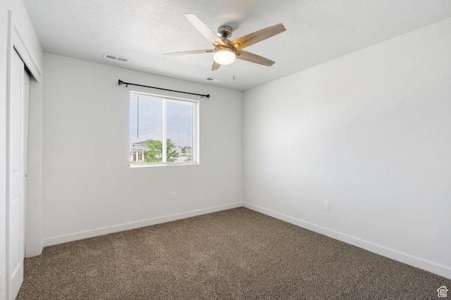 3456 S Linden Way, Syracuse, UT 84075 - unfurnished bedroom featuring carpet, a closet, baseboards, and ceiling fan