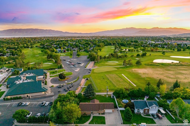 10861 N Panorama Dr, Highland, UT 84003 - aerial view at dusk of a mountain view and view of golf course