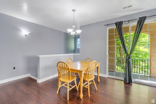 1292 W Dallin Dr N, Pleasant Grove, UT 84062 - dining area featuring a chandelier, baseboards, and wood finished floors