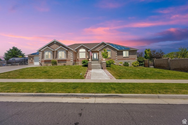 4234 W Swensen Farm Dr S, Riverton, UT 84096 - ranch-style home featuring brick siding and roof mounted solar panels
