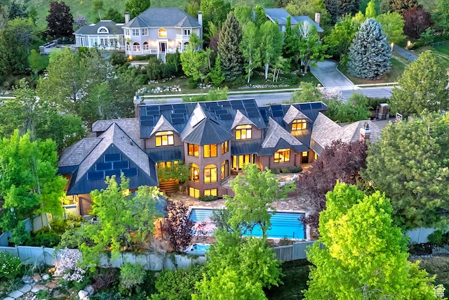 1358 E Tomahawk Dr N, Salt Lake City, UT 84103 - view from above of property with a pool