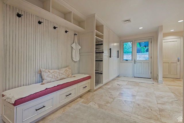 1358 E Tomahawk Dr N, Salt Lake City, UT 84103 - mudroom featuring recessed lighting
