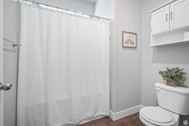 3665 W 1380 N Unit T201, Lehi, UT 84043 - full bathroom with wood finished floors, toilet, baseboards, and a shower with curtain