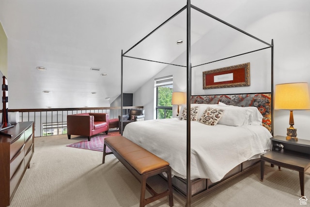 939 S Donner Way Unit 308, Salt Lake City, UT 84108 - carpeted bedroom featuring lofted ceiling