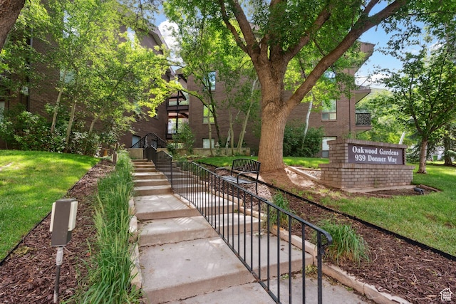 939 S Donner Way Unit 308, Salt Lake City, UT 84108 - view of home's community featuring a yard and stairs