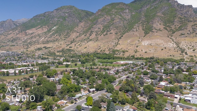 1132 E 360 S, Provo, UT 84606 - aerial view of property and surrounding area featuring a mountain backdrop