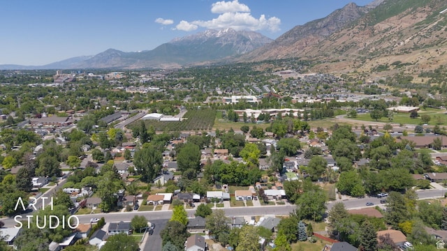 1132 E 360 S, Provo, UT 84606 - aerial overview of property's location featuring a mountainous background and nearby suburban area