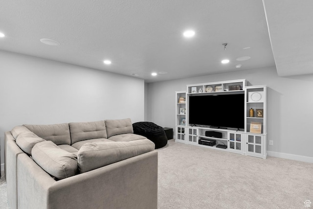 1608 W Gannett Dr, Saratoga Springs, UT 84045 - carpeted living area with recessed lighting and baseboards