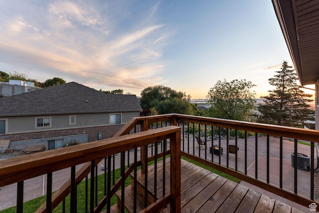 582 S Marialana Way E, North Salt Lake, UT 84054 - wooden deck with central AC unit