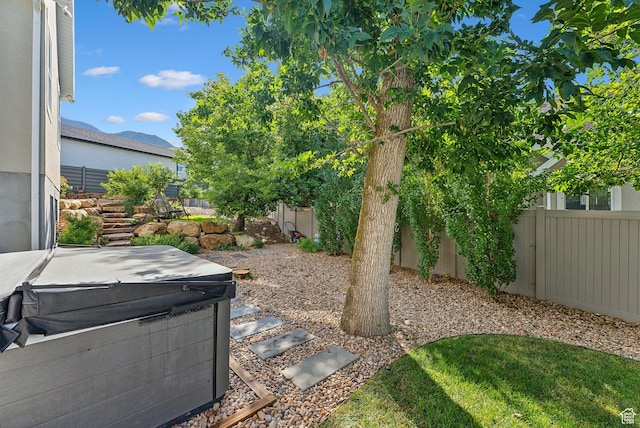 786 S 820 E, Pleasant Grove, UT 84062 - fenced backyard with a hot tub