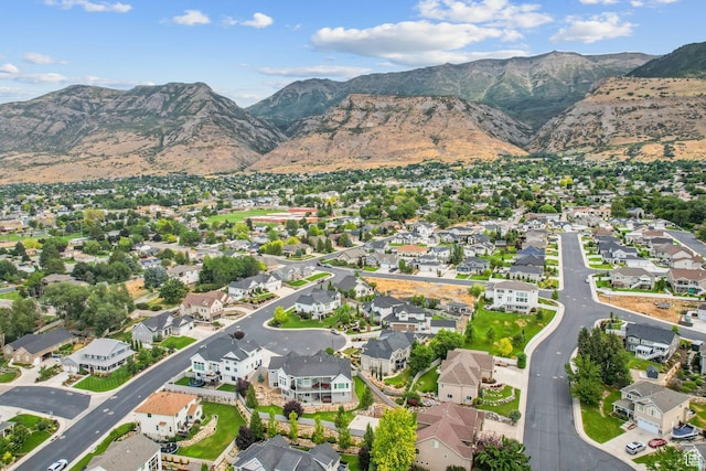 786 S 820 E, Pleasant Grove, UT 84062 - aerial overview of property's location with nearby suburban area and a mountainous background